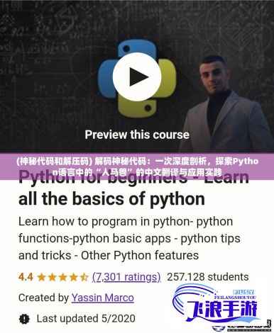 (神秘代码和解压码) 解码神秘代码：一次深度剖析，探索Python语言中的“人马兽”的中文翻译与应用实践